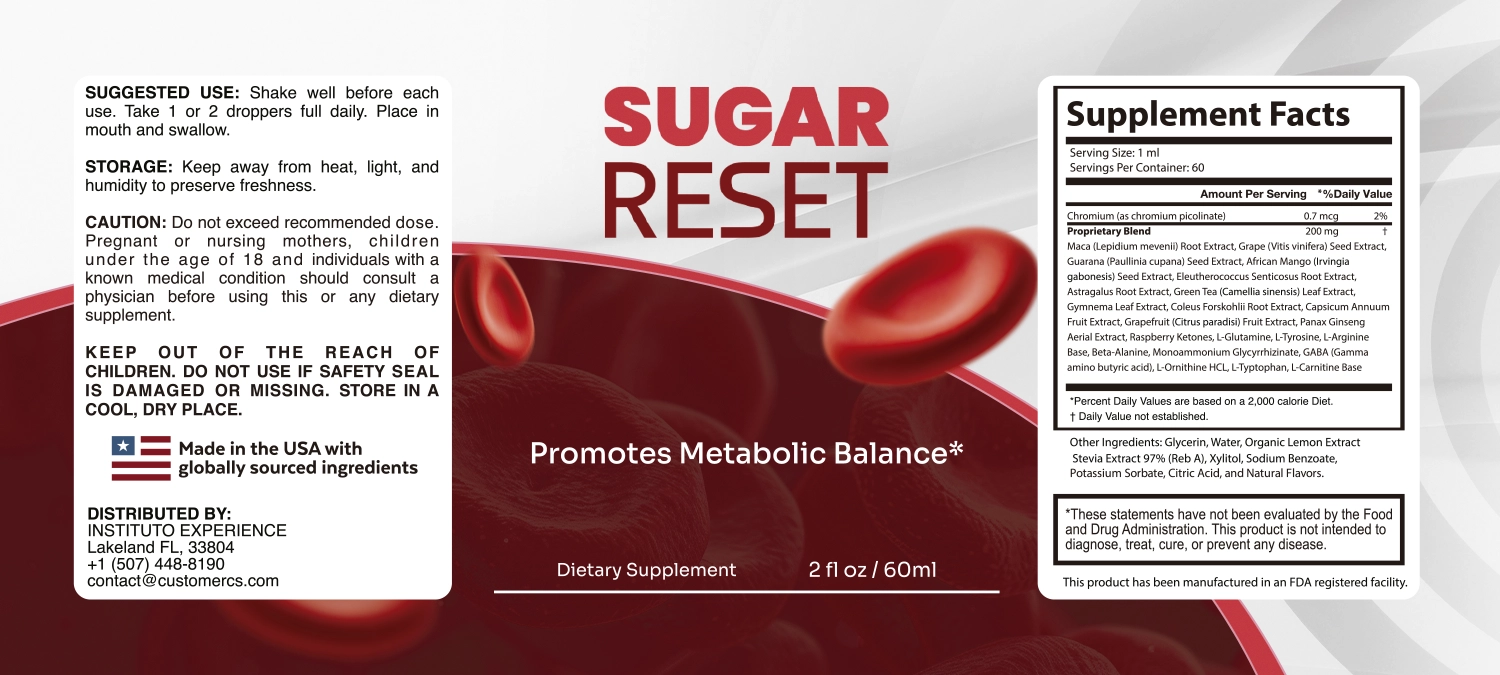 Sugar Reset natural botanical wellness packaging