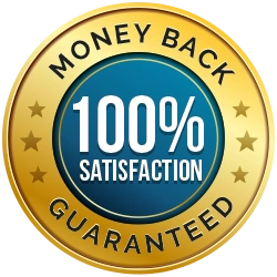 100% satisfaction guarantee badge